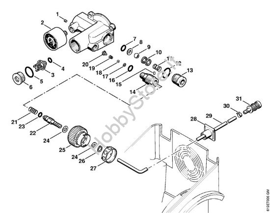 Unità  regolatrice di sicurezza Idropulitrice elettrica (RE) RE 340 K della marca STIHL